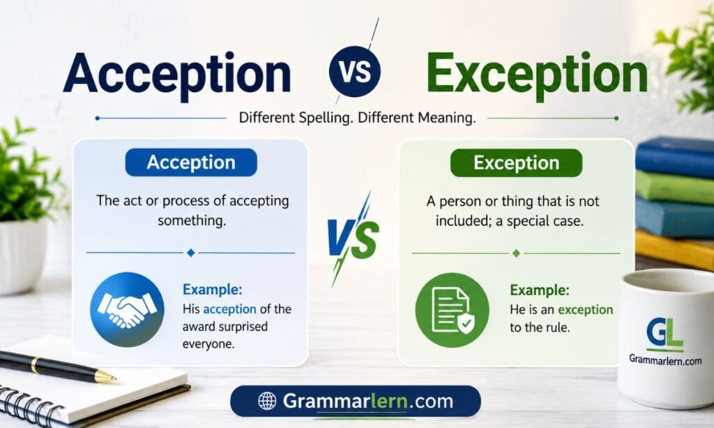 Acception vs Exception