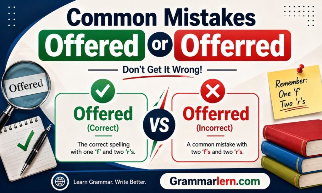 Common Mistakes Offered or Offerred