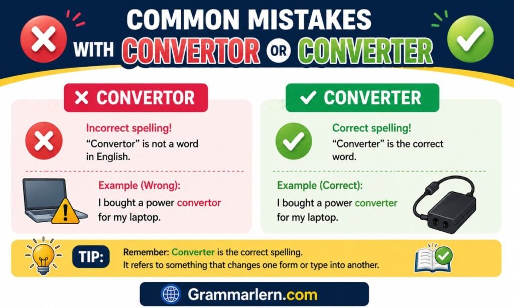 Common Mistakes with Convertor or Converter 