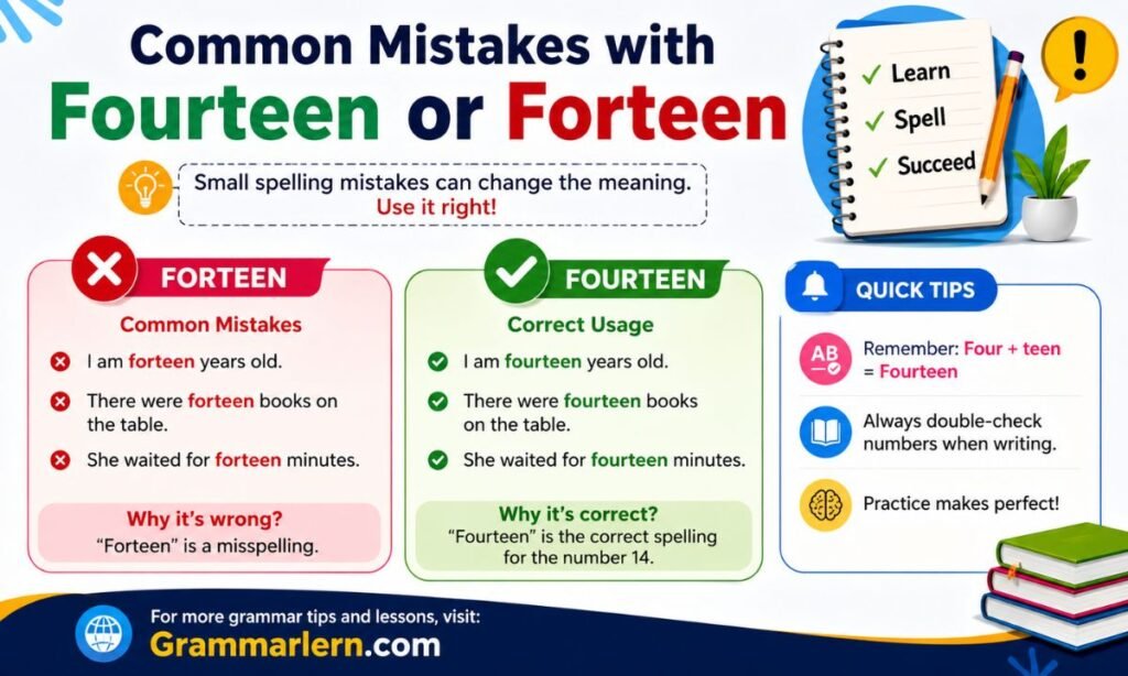 Common Mistakes with Fourteen or Forteen