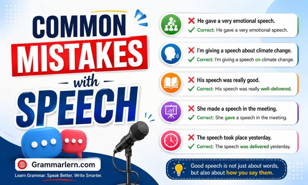 Common Mistakes with Speech