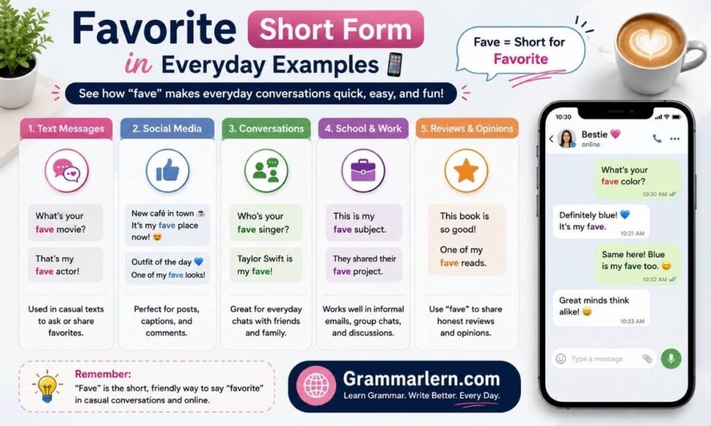 Favorite Short Form in Everyday Examples 