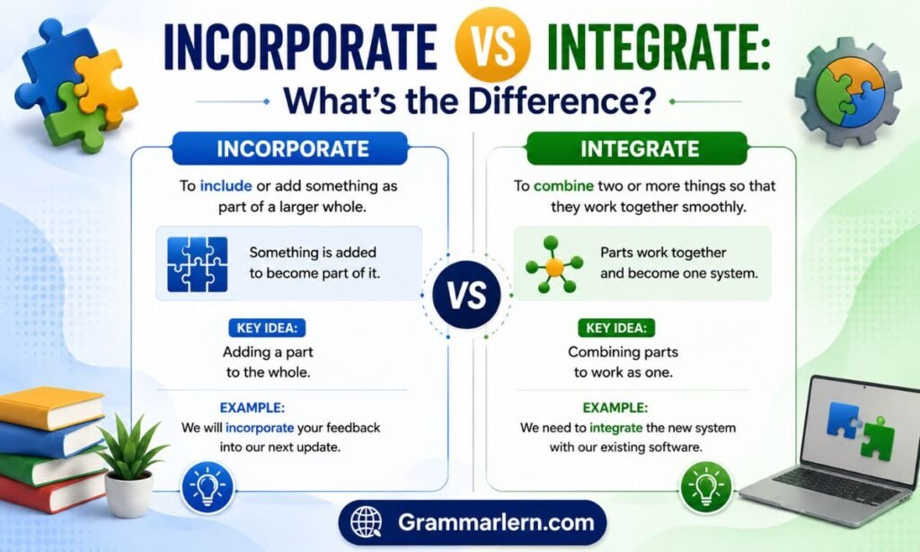 Incorporate vs Integrate: What's the Difference?