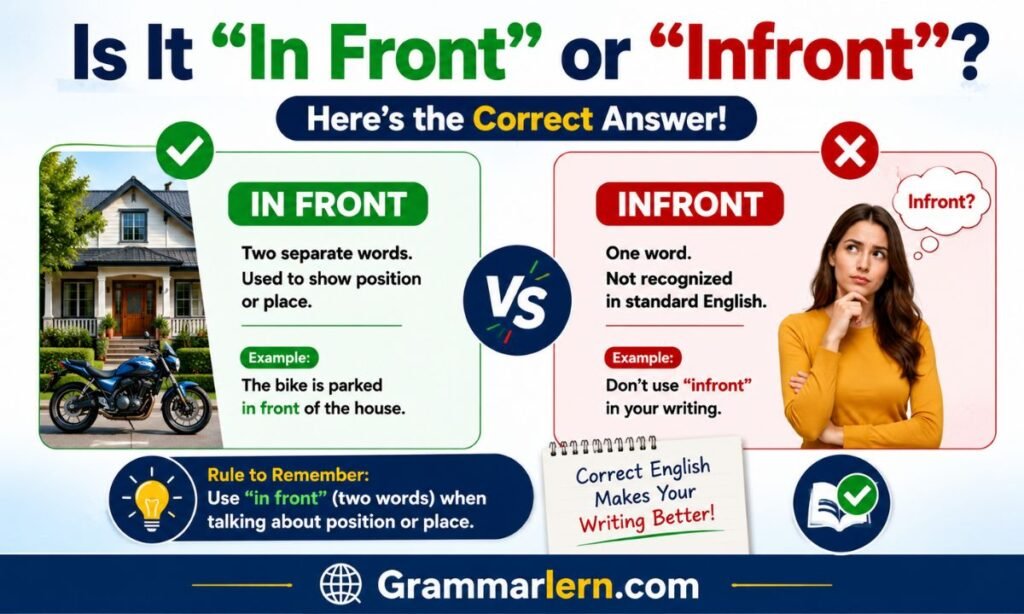 Is It "In Front" or "Infront"?