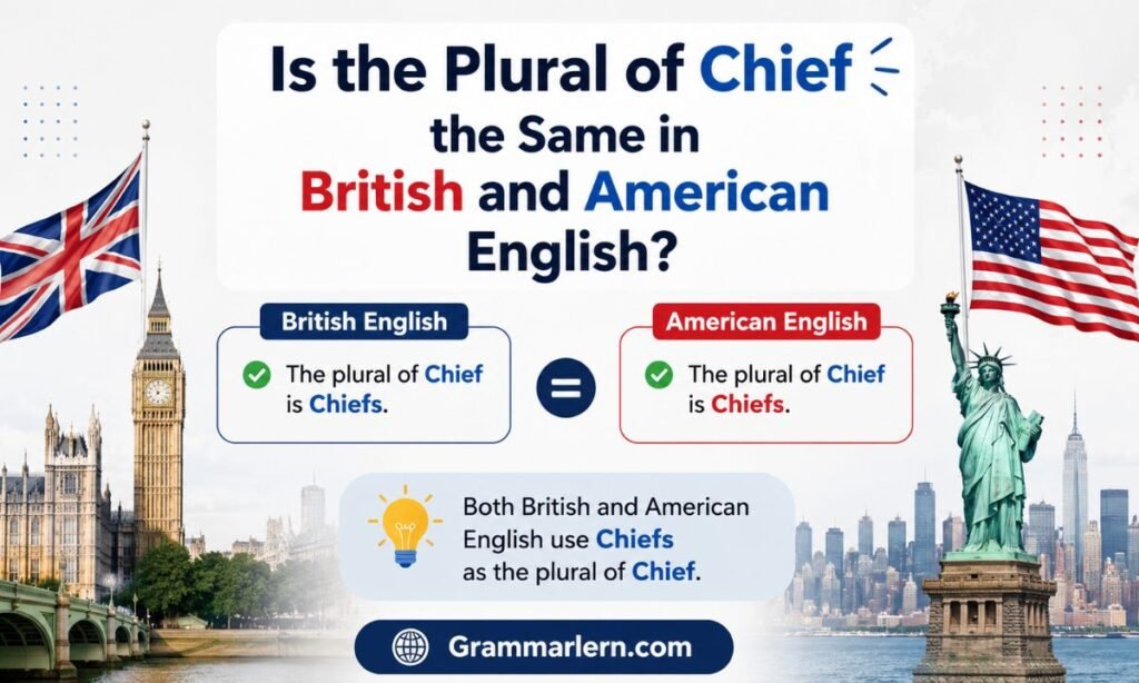 Is the Plural of Chief the Same in British and American English?