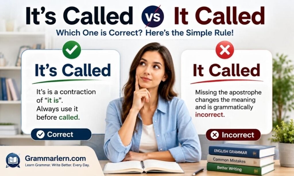 Its Called vs It Called