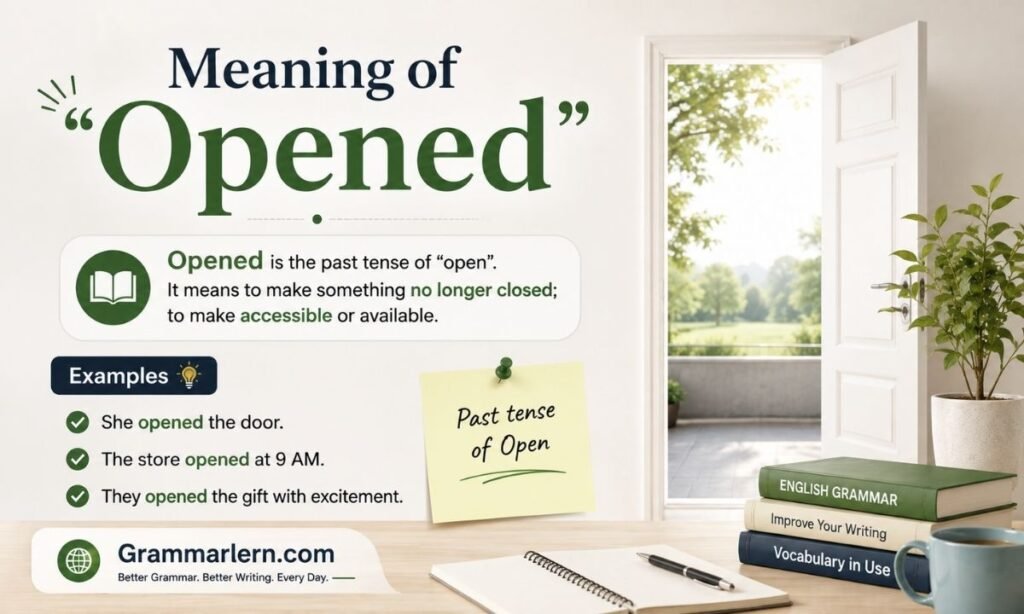 Meaning of "Opened"
