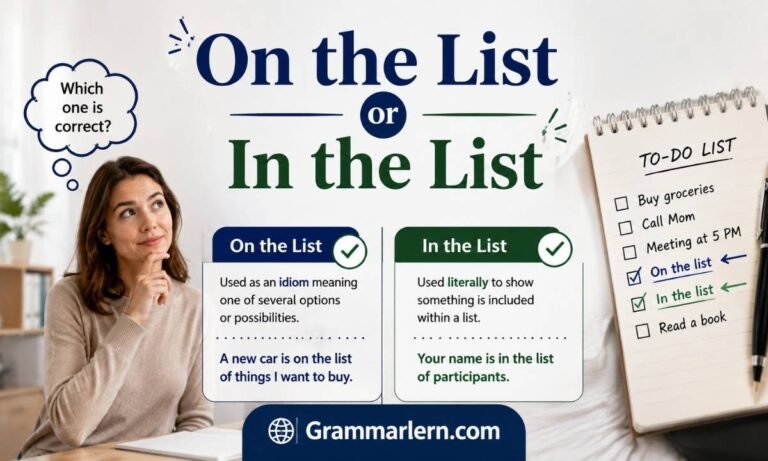 On the List or In the List