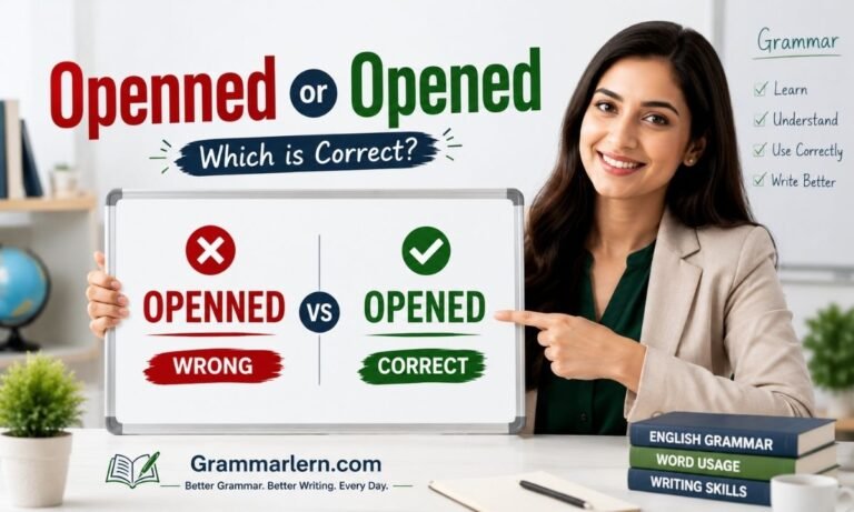 Openned or Opened