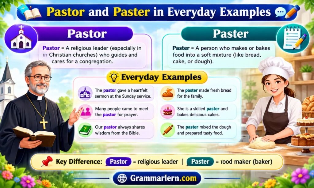Pastor and Paster in Everyday Examples 💬📱