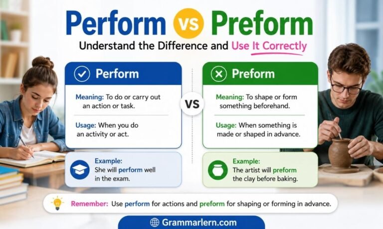 Perform vs Preform