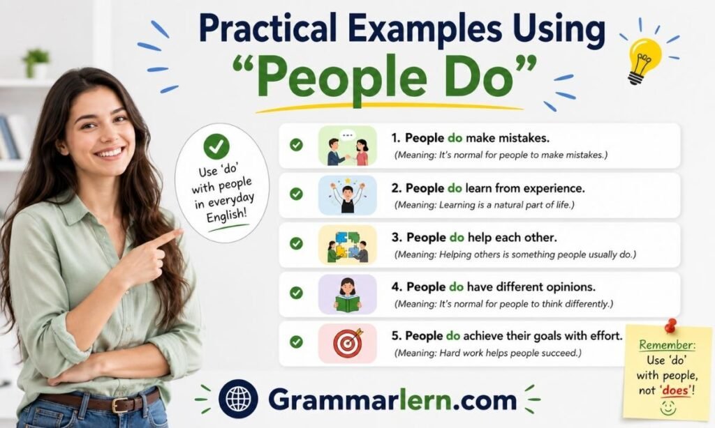 Practical Examples Using "People Do"