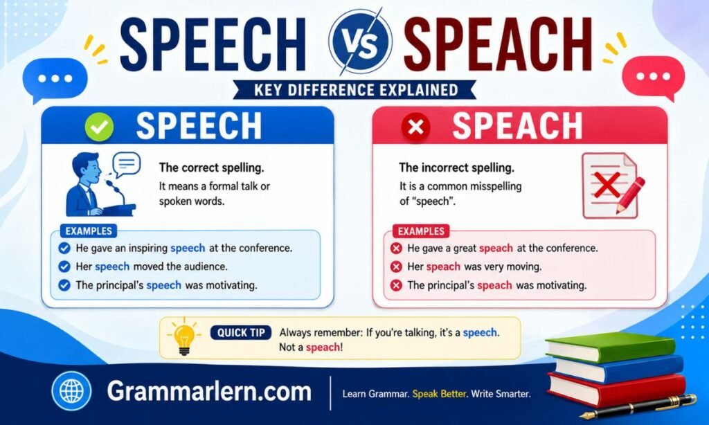 Speech vs Speach: Key Difference Explained 