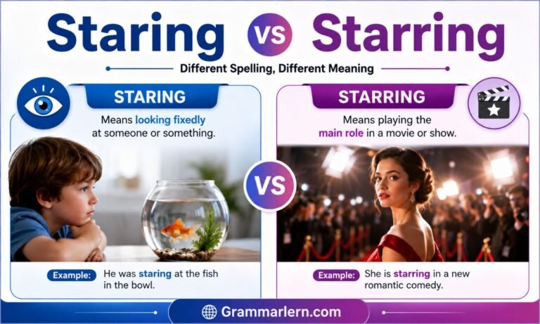 Staring vs Starring