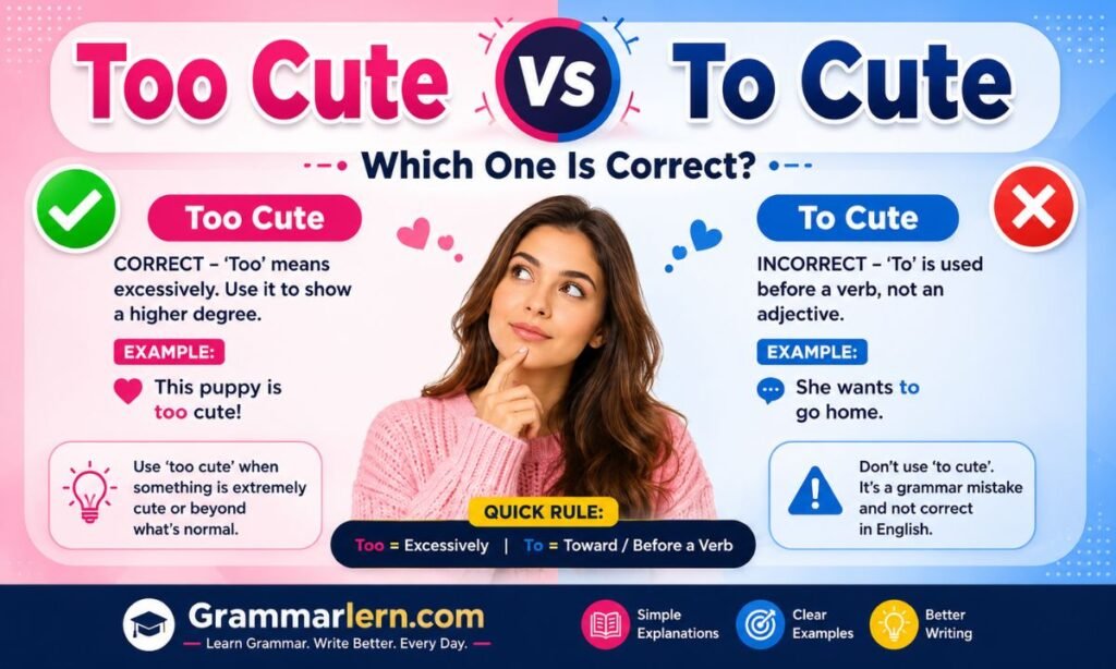 Too Cute vs To Cute