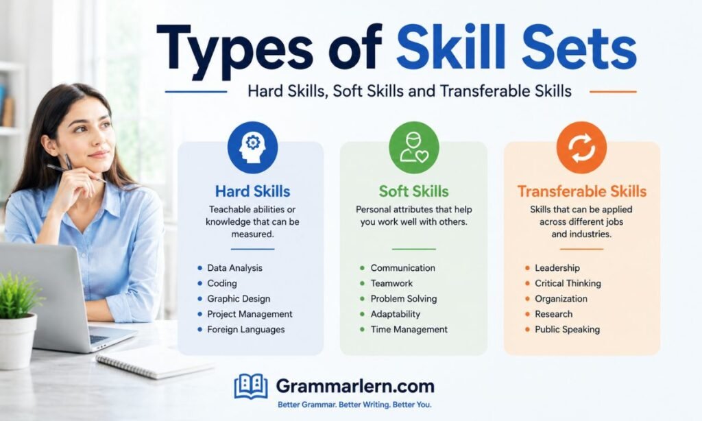 Types of Skill Sets (Hard Skills, Soft Skills and Transferable Skills)