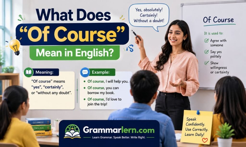 What Does "Of Course" Mean in English?