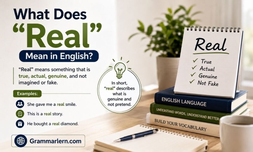 What Does "Real" Mean in English?