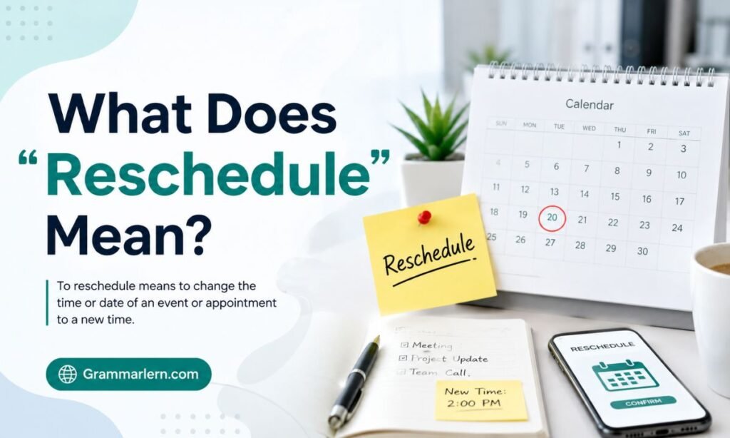 What Does "Reschedule" Mean?