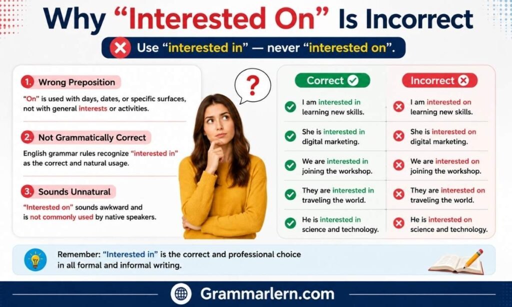 Why "Interested On" Is Incorrect