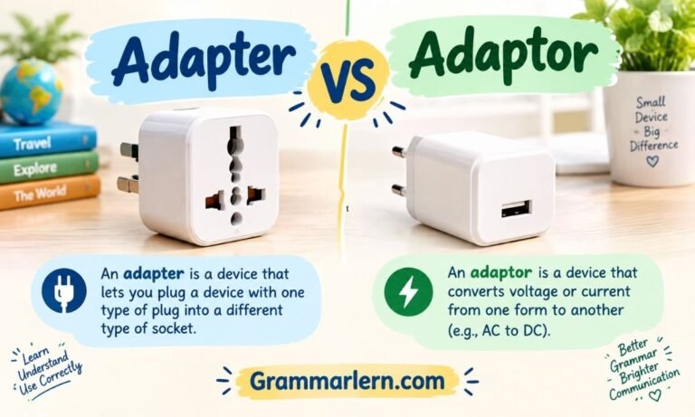Adapter vs Adaptor