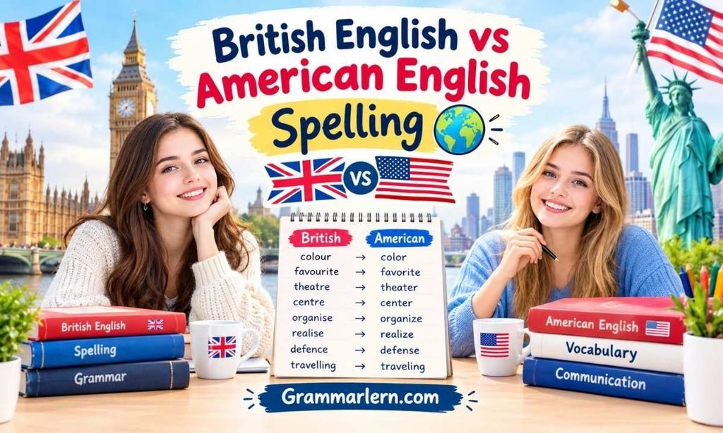 British English vs American English Spelling 🌍🇬🇧🇺🇸