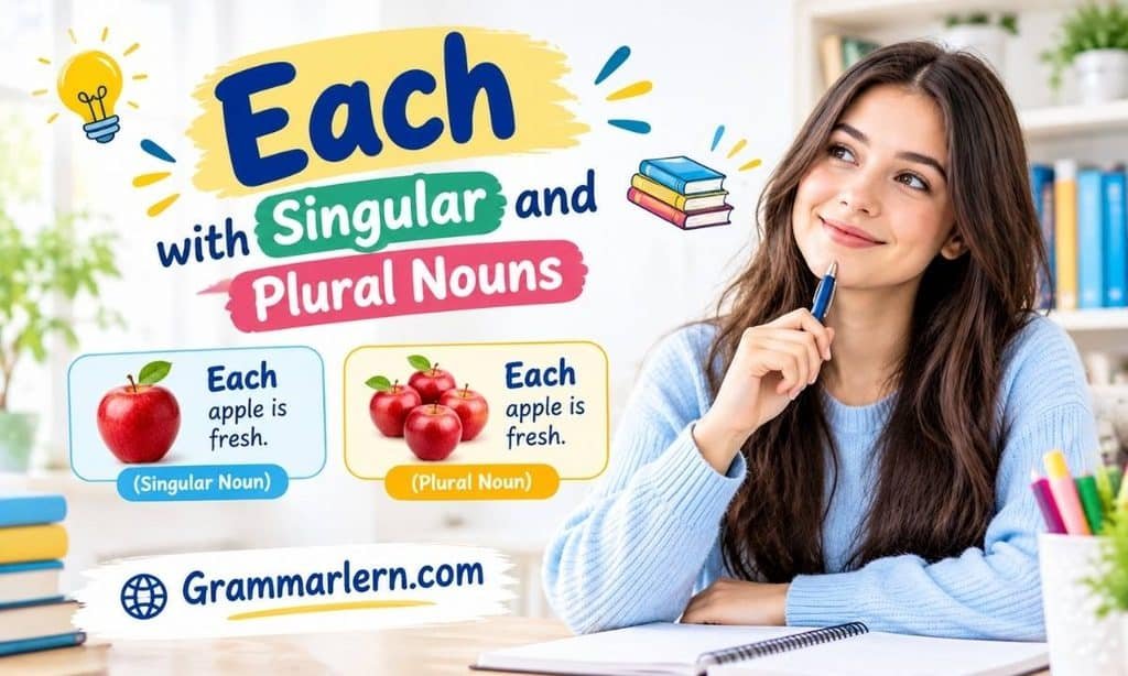 "Each" with Singular and Plural Nouns