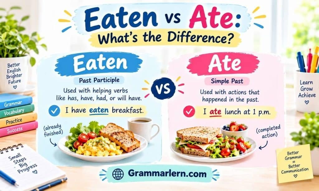 Eaten vs Ate: What's the Difference?