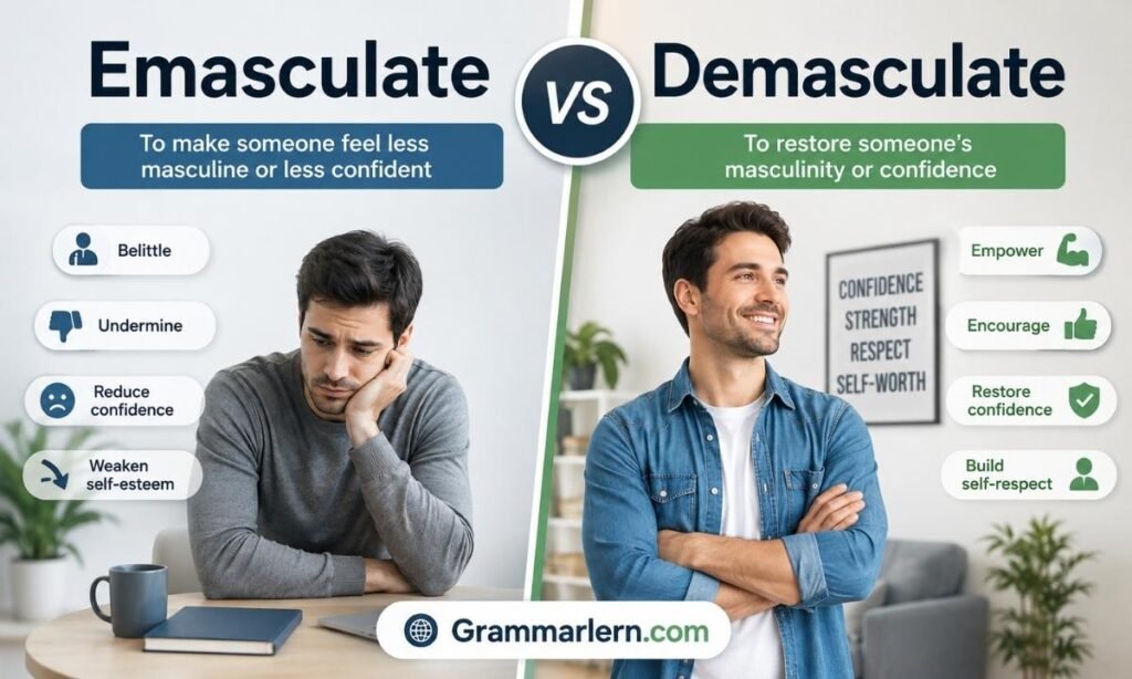 Emasculate vs Demasculate