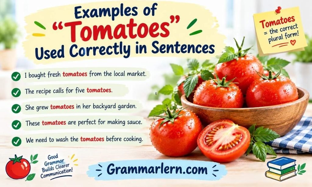 Examples of "Tomatoes" Used Correctly in Sentences