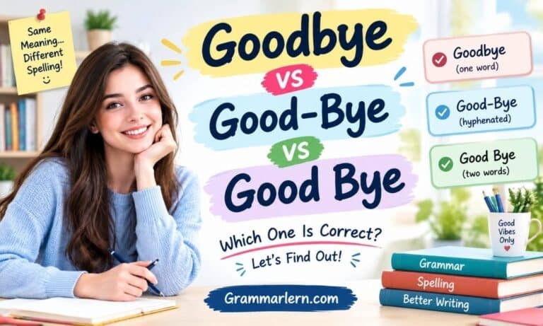 Goodbye vs Good-Bye vs Good Bye