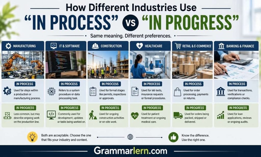 How Different Industries Use "In Process" vs "In Progress"
