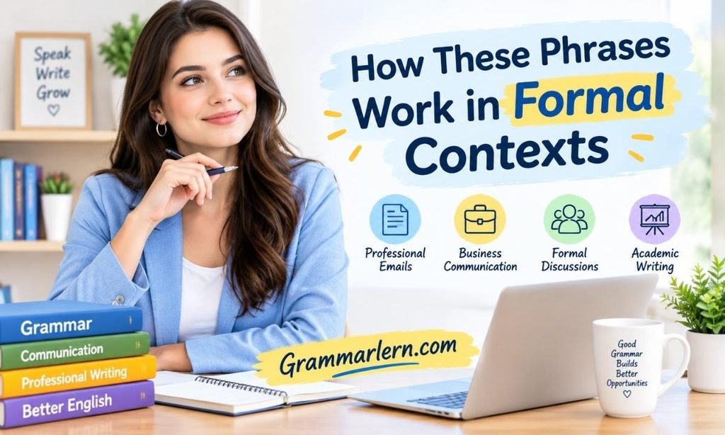 How These Phrases Work in Formal Contexts