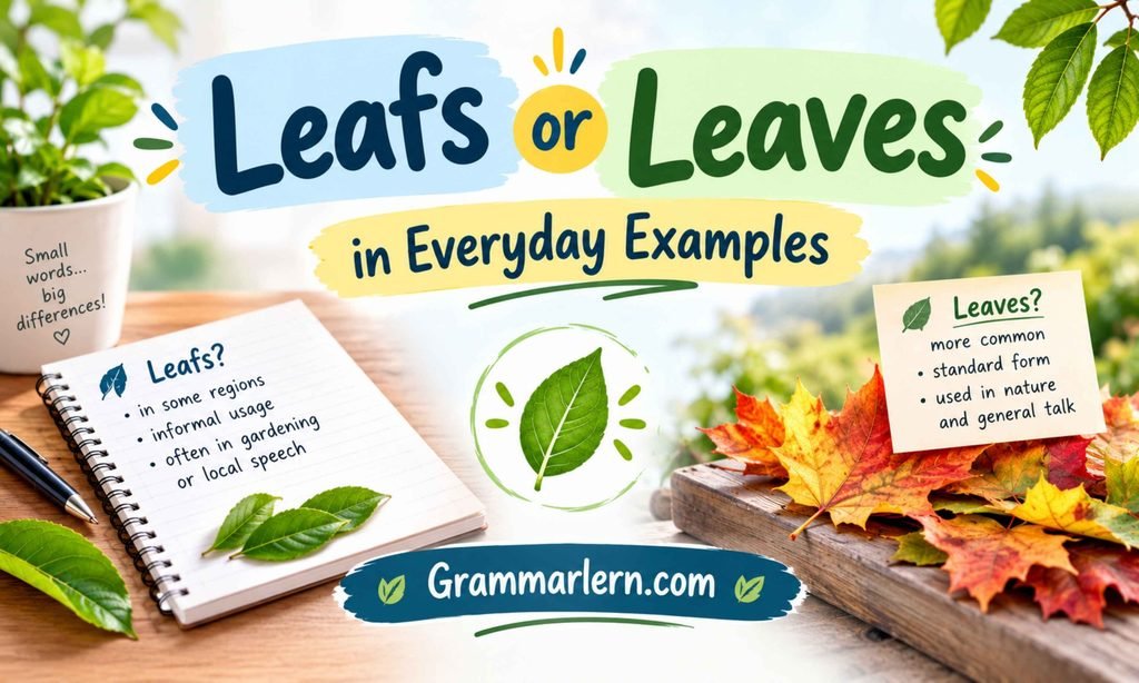 Leafs or Leaves in Everyday Examples