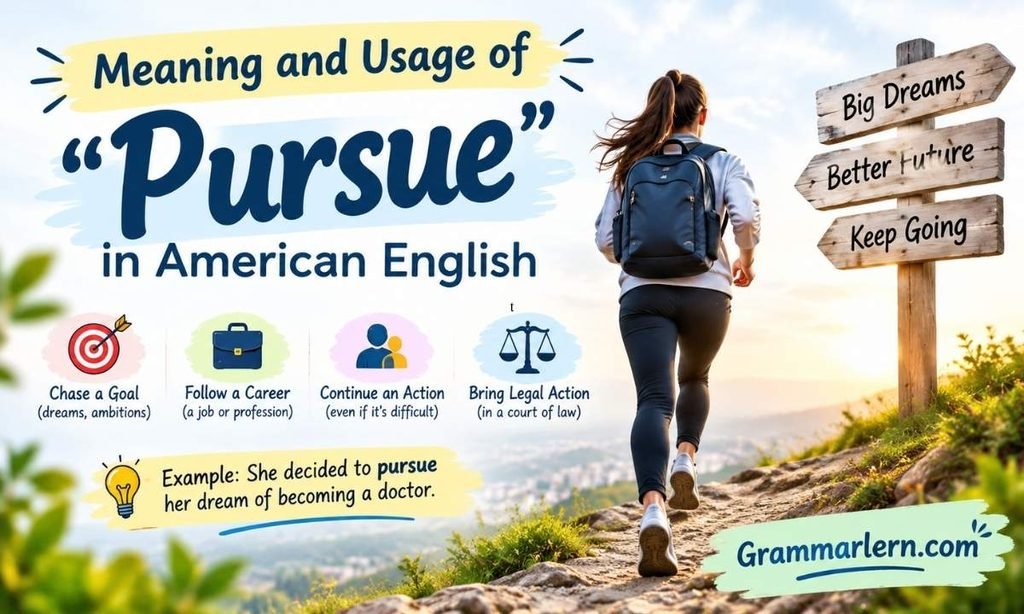 Meaning and Usage of "Pursue" in American English