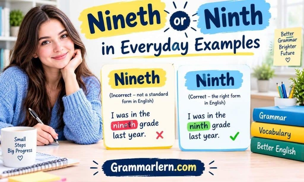Nineth or Ninth in Everyday Examples
