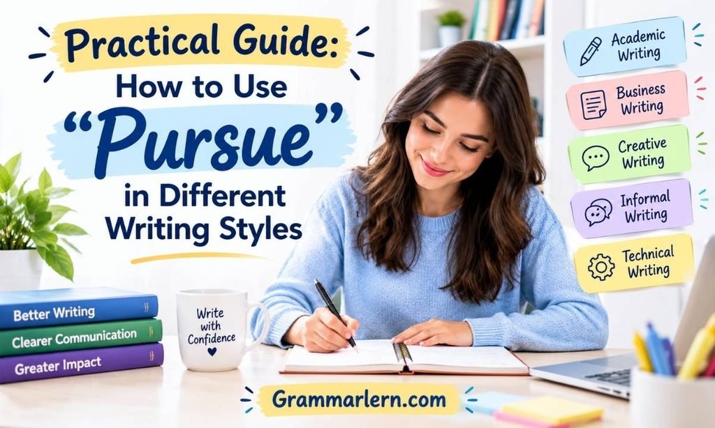 Practical Guide: How to Use "Pursue" in Different Writing Styles