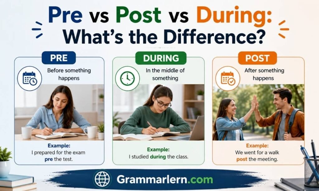 Pre vs Post vs During: What's the Difference?