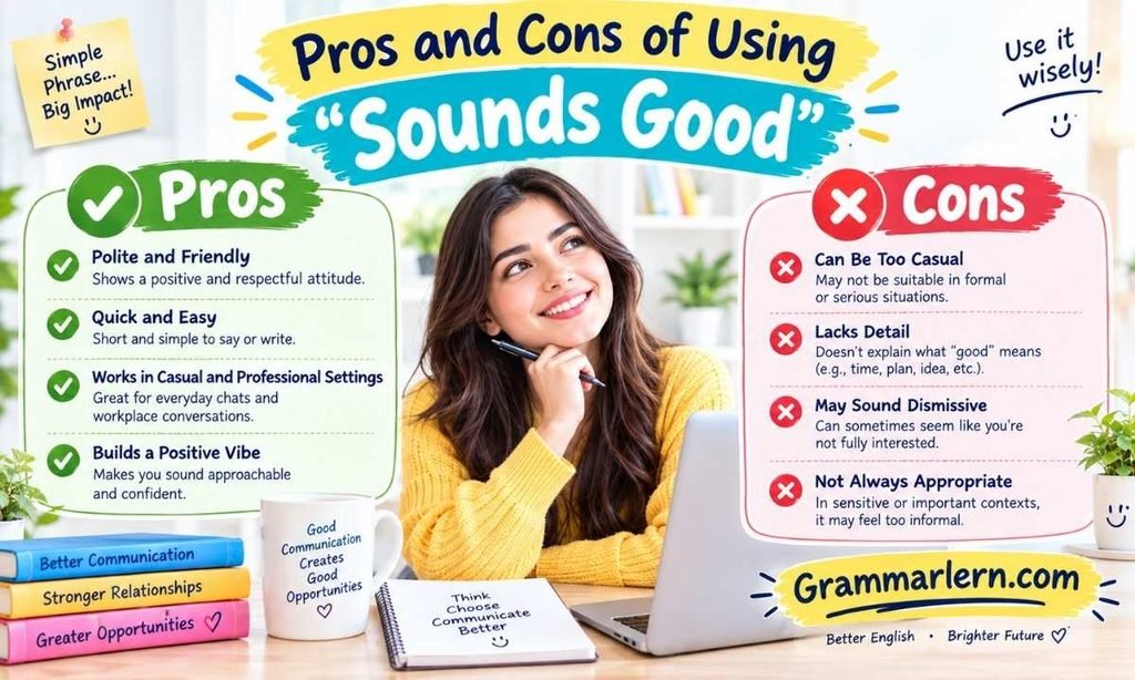 Pros and Cons of Using "Sounds Good"
