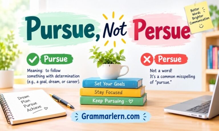 Pursue, Not Persue
