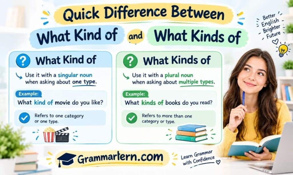 Quick Difference Between What Kind of and What Kinds of