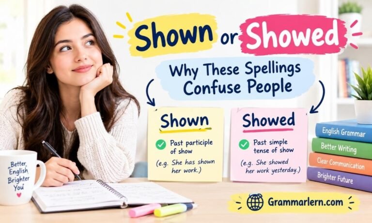 Shown or Showed