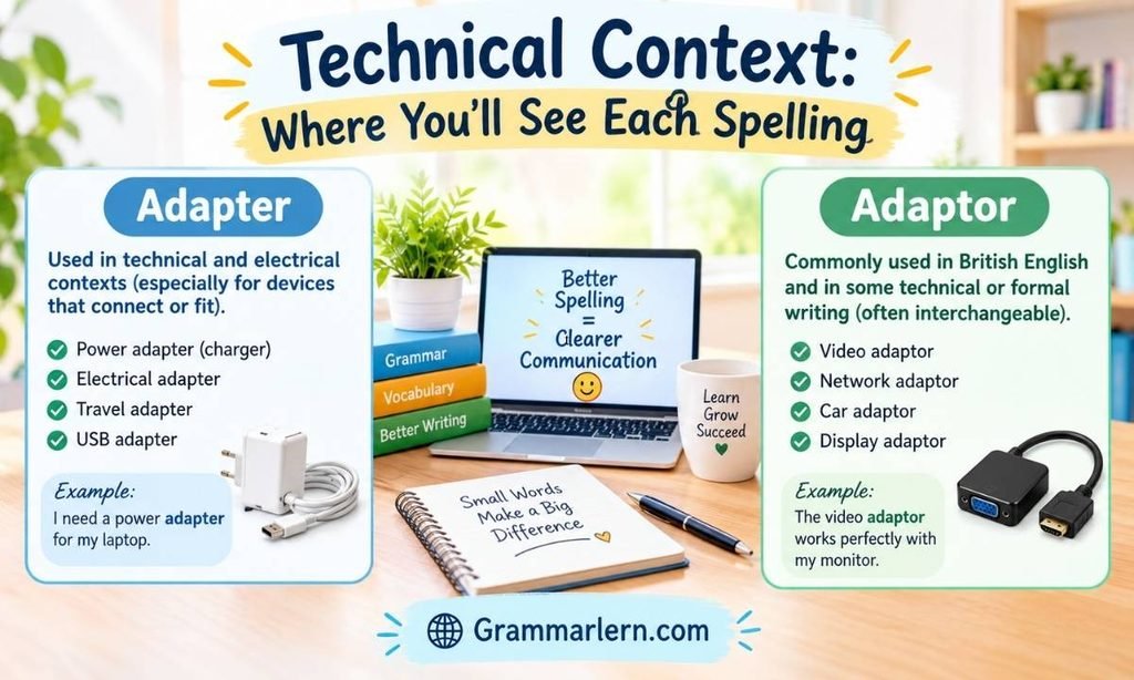 Technical Context: Where You'll See Each Spelling