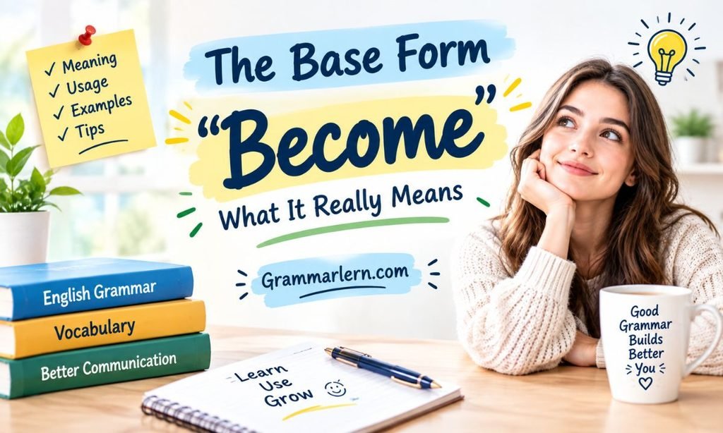 The Base Form "Become": What It Really Means
