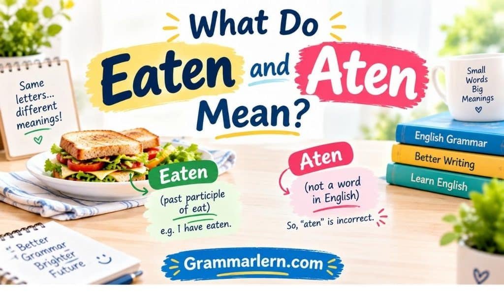 What Do Eaten and Aten Mean?