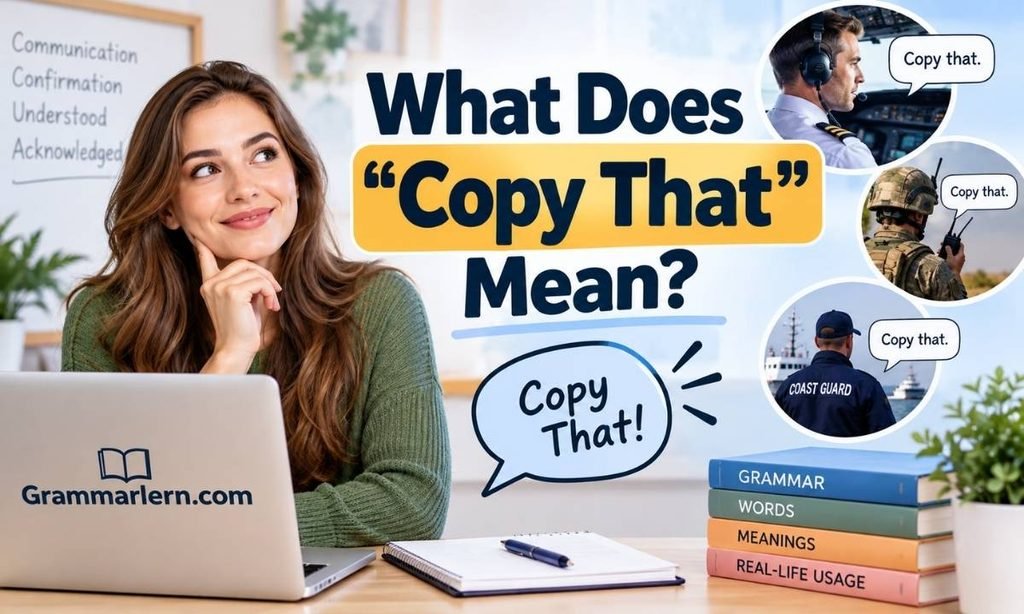 What Does "Copy That" Mean?