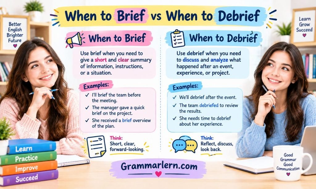 When to Brief vs When to Debrief